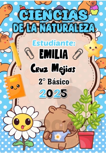 Capibara Kawaii Ciencias de la Naturaleza Celeste